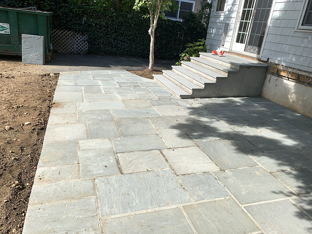 A2Z's skilled stone masonry team completed a professional stone patio and steps.